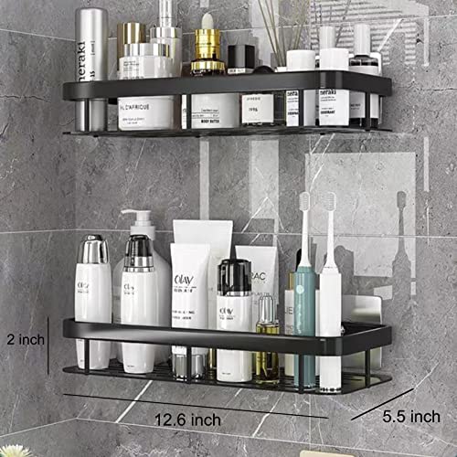 Shower Caddy(2 Pack), Bathroom Shelves Basket, Rustproof Toilet Shelf, No Punching Big Space Aluminum Organizer Rack For Home/Kitchen/Bathroom/Hotel #TOP4