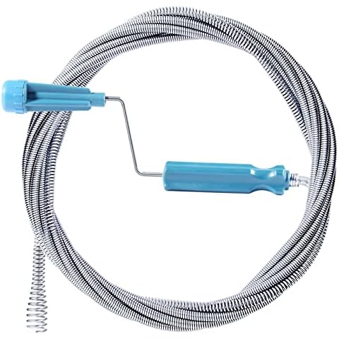 Drain Unblocker Wire Tools 5M*6mm Professional Kitchen Sink Unblocker Tool Flexible Plug Unblocker Gadget Drain Hair Remover Drain Auger Plumbing Snake with Claw for Pipe Cleaning Cover