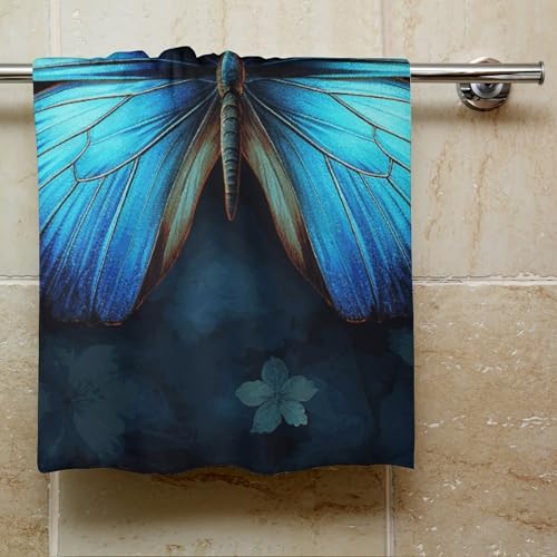Serviette de bain légere séchage rapide imprimé papillon - 7
