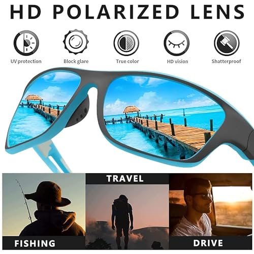 Image of CREEK UV Protected Polarization Sports Sunglasses for Men Driving Cycling Fishing Cricket Sunglasses
