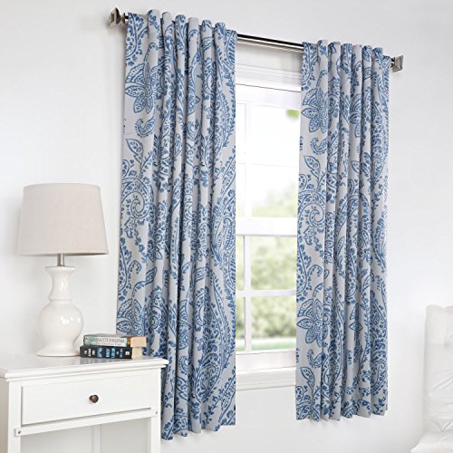 Image of HPD Half Price Drapes Printed Room Darkening Curtains for Bedroom, Living Room 50 X 63 (1 Panel), BOCH-KC16072-63, Tea Time China Blue