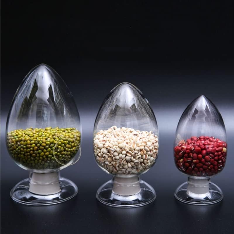 125ml 250ml 500ml Laboratory Glass conical Seed Bottles Glass vials Display Bottle with Rubber Stopper (Size : 500ml)