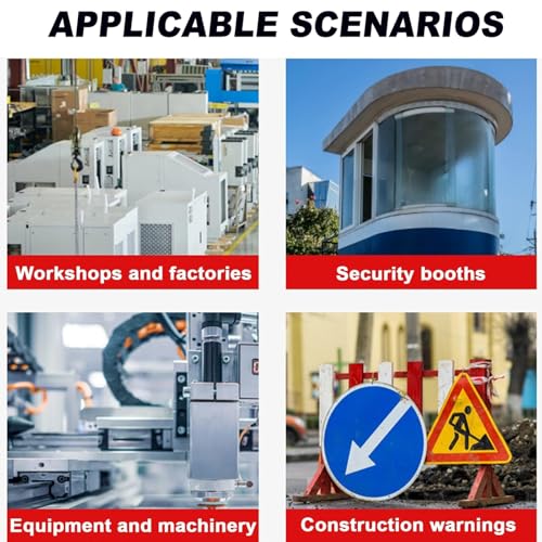 Alarma de sirena industrial con luz estroboscópica LED, bocina fuerte de 120 dB, IP55 impermeable para seguridad en fábricas, terminales y hogares