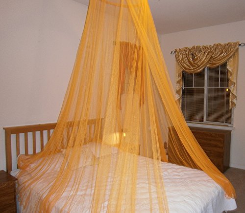 Hoop Bed Canopy Mosquito Net For Crib, Twin, Full, Queen Or King Size Bed And Travel Outdoor Events (Orange) #TOP3