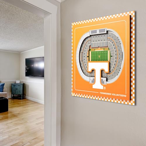 Image of YouTheFan Officially-licensed NCAA Stadium Series 3D Wall Art - multi-layer team stadium replica, detailed sports fan gift, indoor decor
