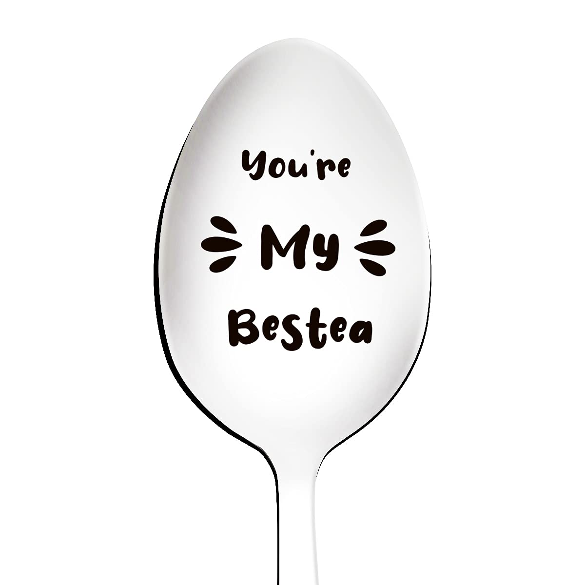 Friendship Gifts for Women, Bestie Gift 'You're My Bestea' Engraved Stainless Steel Teaspoon, 1 Piece