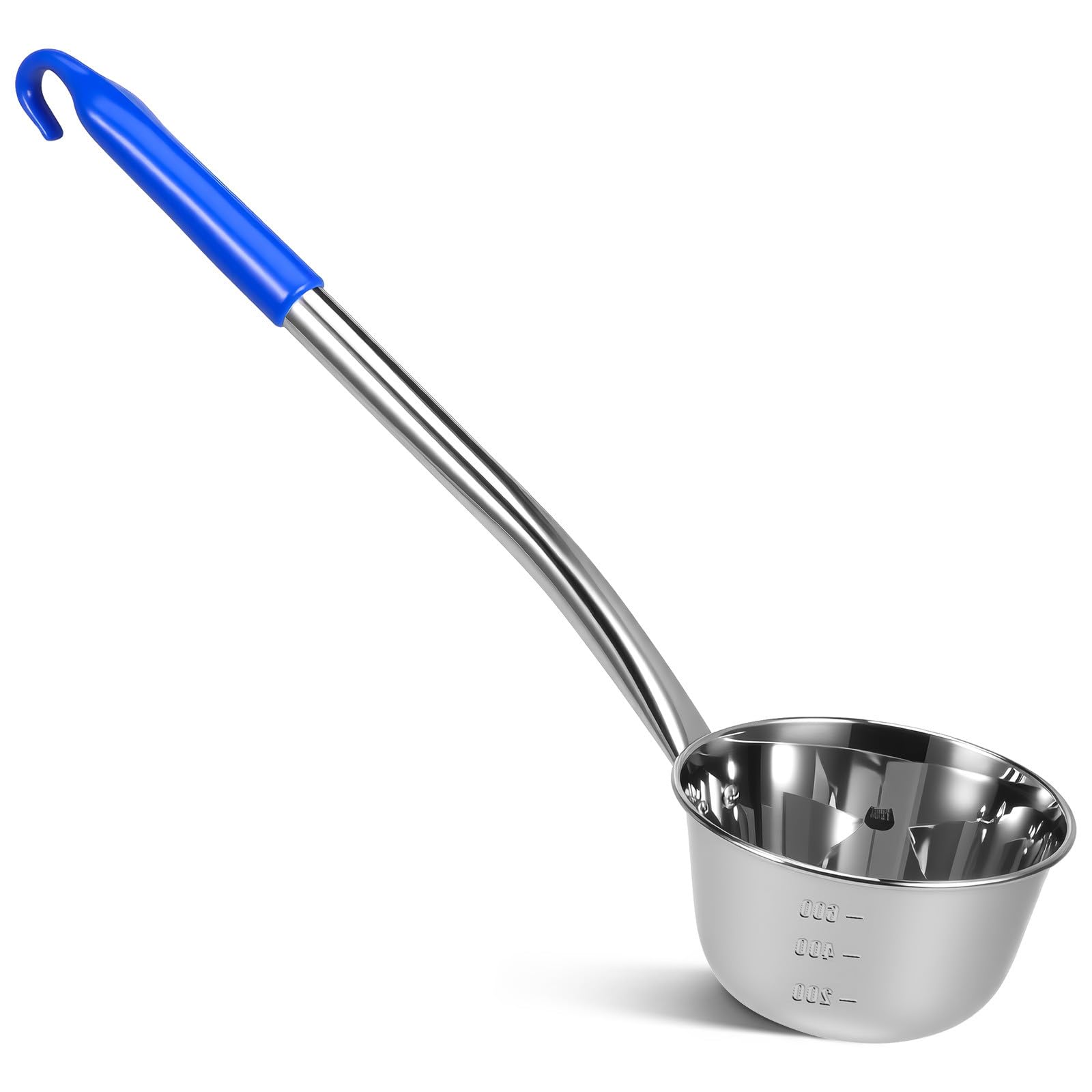 Edelstahl Schöpfkelle mit Langem Griff für Suppen und Soßen Servieren Kochen Wasser Schöpfen Robustes Küchenutensil Aufhängeöse für Einfachen Stauraum