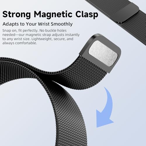 U-Trak 3D Pedometer Watches for Walking, Simple Step Counter Watches with Magnetic Watch Band, Waterproof Step Tracker Watches with Magnetic Watch Strap for Men Women Kids Senior
