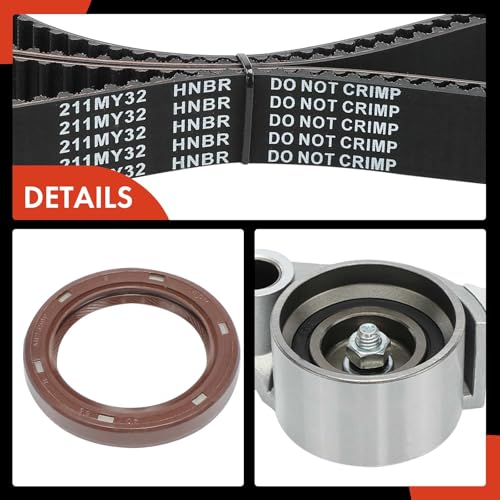 A-Premium Engine Timing Belt Kit Compatible with Toyota Camry 2002-2006, Highlander 2001-2007, Sienna 2004-2006, Solara 2004-2008 & Lexus RX330 ES330 2004-2006, ES300 2002-2003 - 3.0L 3.3L by A-premium - Image 9