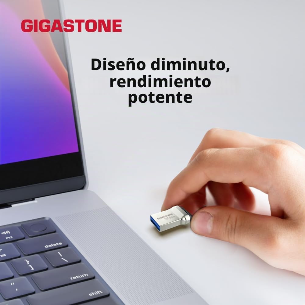 Gigastone Z90 256GB USB 3.1 Flash Drive, Mini Fit Metal Waterproof Compact Pen Drive, Reliable Performance Thumb Drive, USB 2.0 / USB 3.0 Interface Compatible