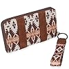 Montana West Wrangler Wristlet Western Wallet Boho Aztec Kreditkartenetui für Damen, 2203 Light Coffee, Large, Minimalistisch #4