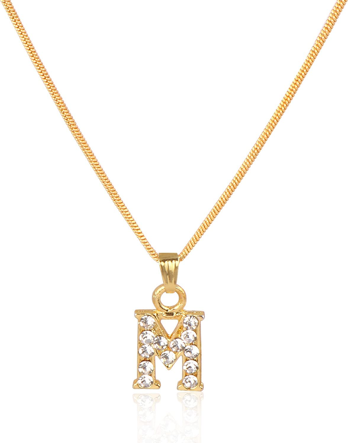 Stainless Steel Alphabet Gold Plated Initial Letter Pendant for Women and Girls |Certified & Authentic Neckpiece | Stylish & Fashionable Gift For Birthday Anniversary Valentine Occasions-image-25