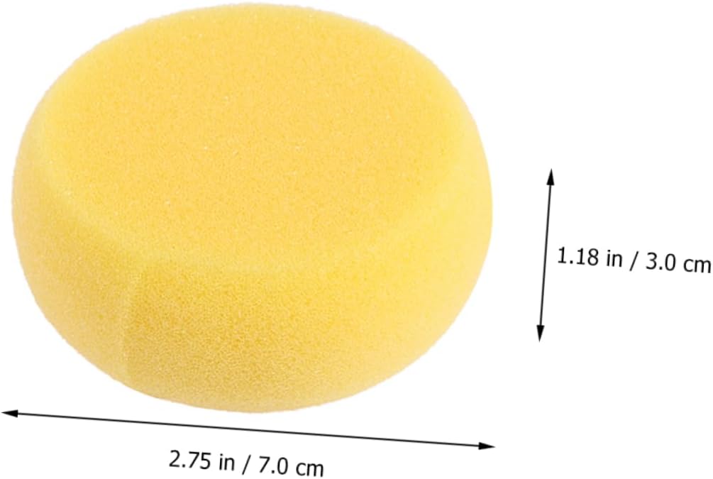 Yellow Round Artist Sponges for Painting Crafts and Pottery Soft Absorbent Non-deformable Cleaning Sponges for Easy Reuse and Versatile Applications