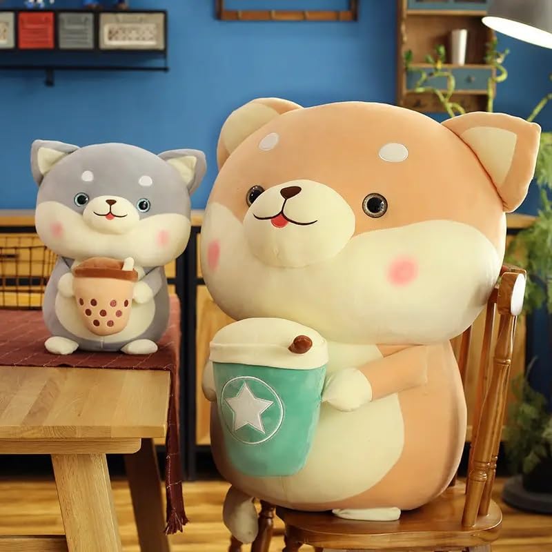 Image of Coffee Bear Plush Soft Toy for Kids Pet Kawai Stuffed Animal Plushie Cute Stuff Toys Doll Teddy Birthday Gifts for Friends Kids Boys Girls Decorative Multicolor 30cm