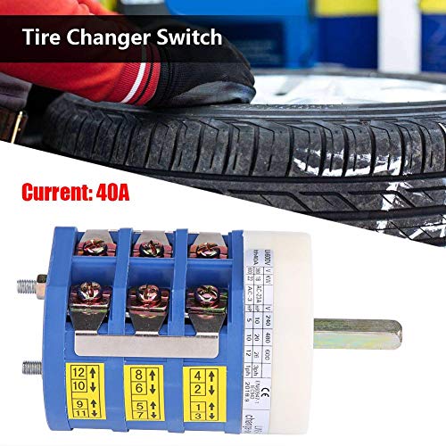 Image of KIMISS Forward Reversing Switch, 220V /380V 40A Tire Changer Machine Motor Forward Reverse Switch Turn Table Pedal Switch