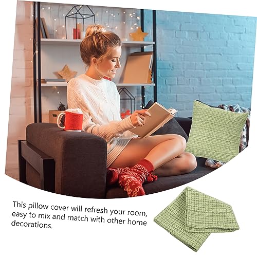 Funda de cojín verde para sofá y dormitorio en tamaño cuadrado decoración de salón 5