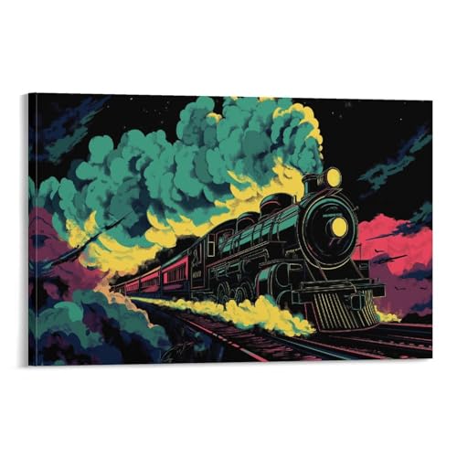 Impression sur toile train à vapeur pour décoration murale maison 30x45