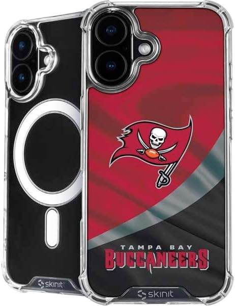 Skinit Phone Case Compatible with MagSafe iPhone 16 - Officially Licensed NFL Super Bowl LV Champions Tampa Bay Buccaneers Design