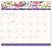 Orange Circle Studio 2019 Magnetic Monthly Calendar Pad, August 2018 - December 2019, Bold Blossoms