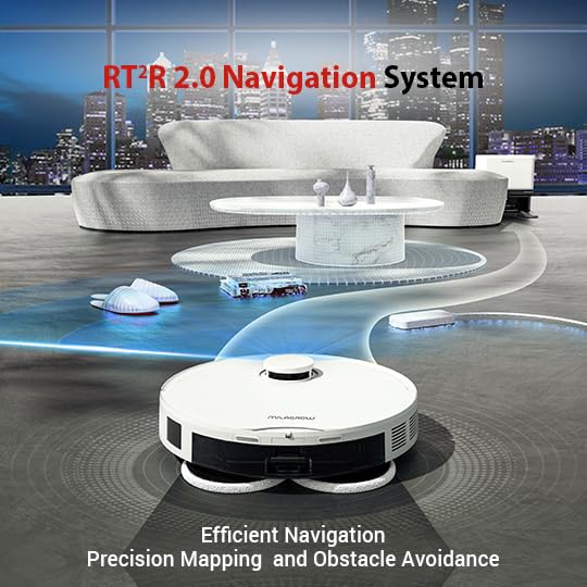 MILAGROW iMap Max 24 Pro - All in one Wet & Dry Robotic Vacuum Cleaner Powerful 8200Pa Suction, Self Empty Dustbin, Self Washing & Drying Dual Rotating Mops, RT2R 2.0 Lidar Navigation (White) 2