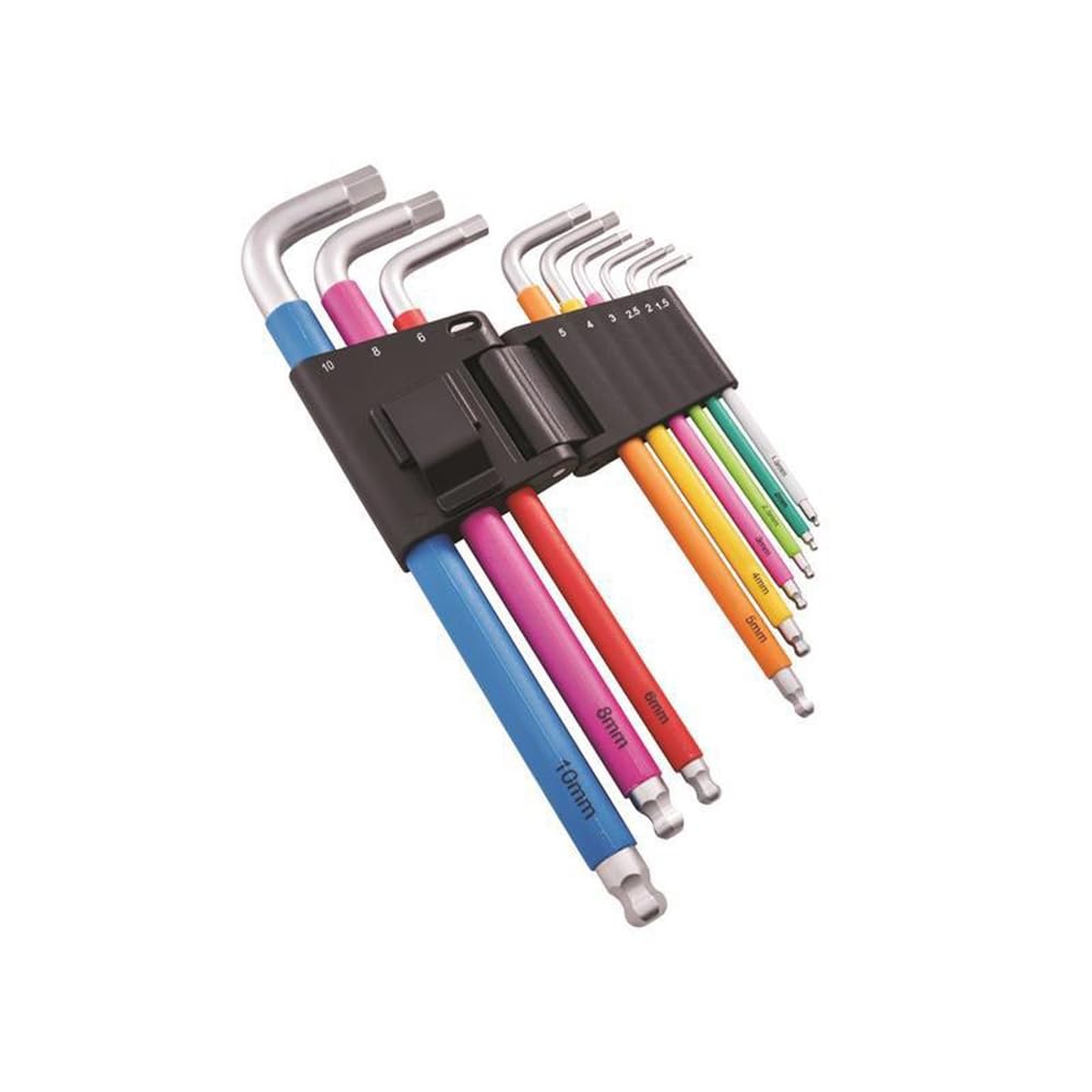 Faithfull Faihks9c 9 Piece Colour Coded Hex Key Set Allen Keys Xms25hexkey