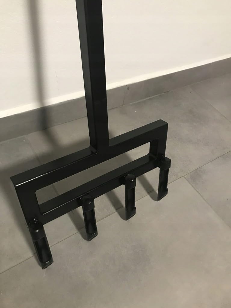 Rasenbelüfter Rasenvertikutierer Gartenkralle Unkrautkralle mit 4 Zinken Schwarz