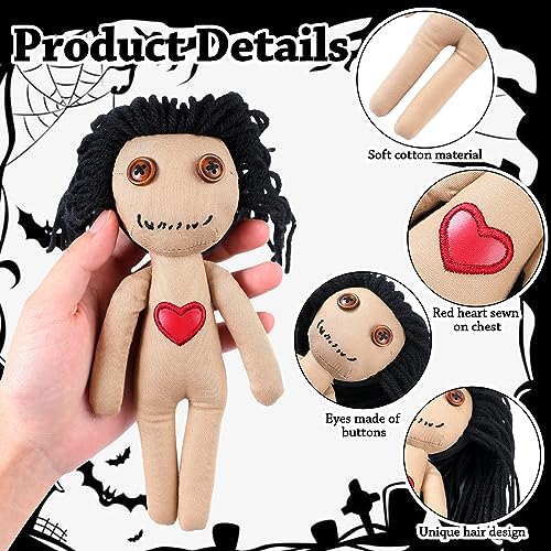 Jenaai Voodoo Doll Set 12 Piezas Halloween 7.87 pulgadas miniatura 3