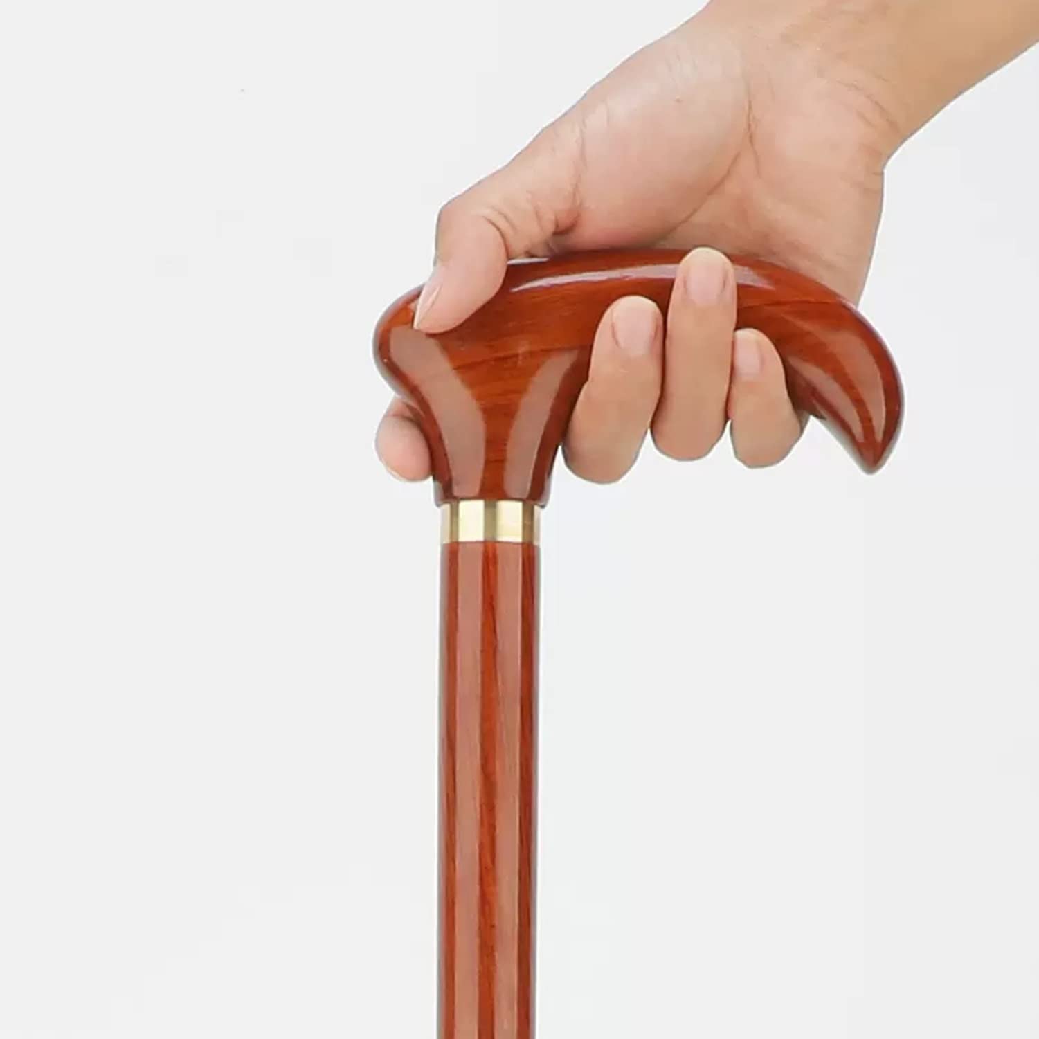 Madera Maciza Bastón, Bastones para Ancianos, Aspecto Clásico Mango Ergonómico para Usuarios Diestros O Zurdos