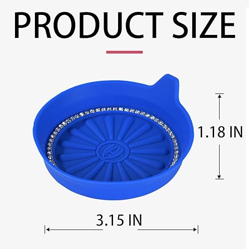 Miniatura 2 de Bling - Posavasos para automóvil con base antideslizante, paquete de 4 posavasos universales con diamantes de imitación de cristal, tapete de