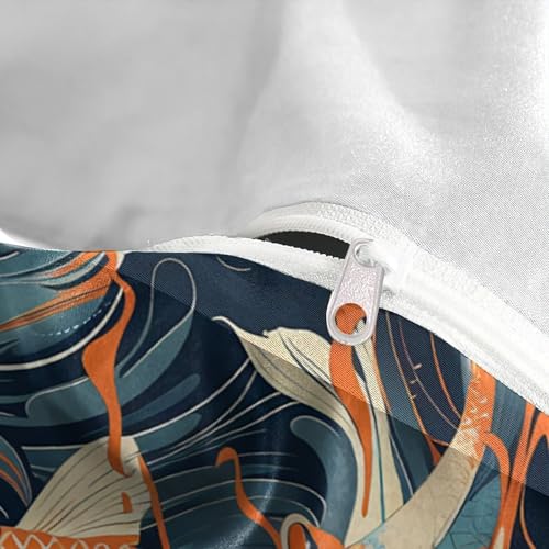 Parure de lit poissons koï 3D avec impression textile haute définition 140x200cm - 8