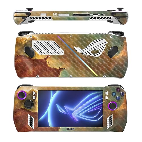 Image of MightySkins Carbon Fiber Skin Compatible with Asus ROG Ally - Space Smoke | Protective, Durable Textured Carbon Fiber Finish | Easy to Apply
