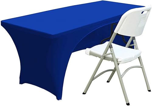 Miniatura 16 de ABCCANOPY - Funda elástica para mesa (6 pies) Mantel de poliéster de más de 30 colores, ajustado, de licra, elástico, con parte trasera abierta.