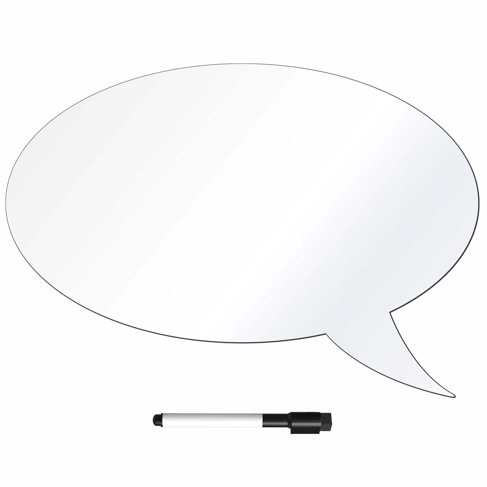 The Magnet Shop TMS Magnetic Whiteboard Sheet for Fridge | Dry Erase Kitchen White Board Notes, Weekly Meal Planner or Notice, Black Bubble (Magnet Combo Set), 29 x 17cm (approx A4), (TMS-WMAG-ROUND)