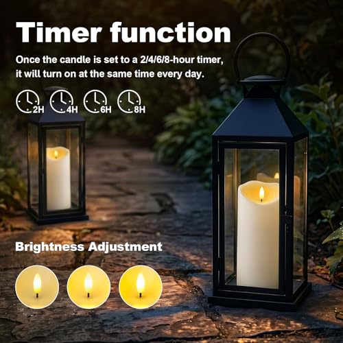 Velas grandes impermeables de 4x9 pulgadas con mando para exterior de la marca Amagic 3