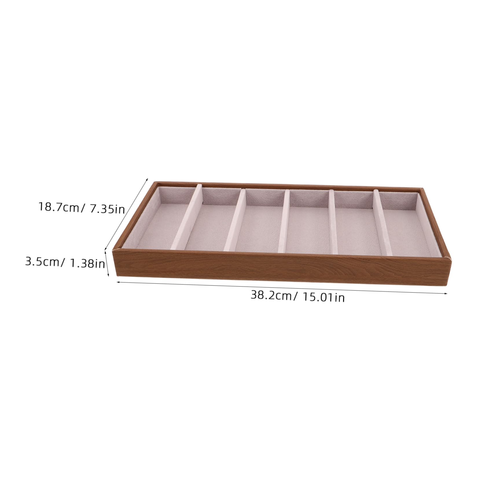 BESTYASH Estante de Exhibición para Guardar Gafas de Sol Caja de Madera para Almacenamiento de Joyas Organizador de Escritorio Compartimentos para Gafas Bandeja Organizadora para Uso