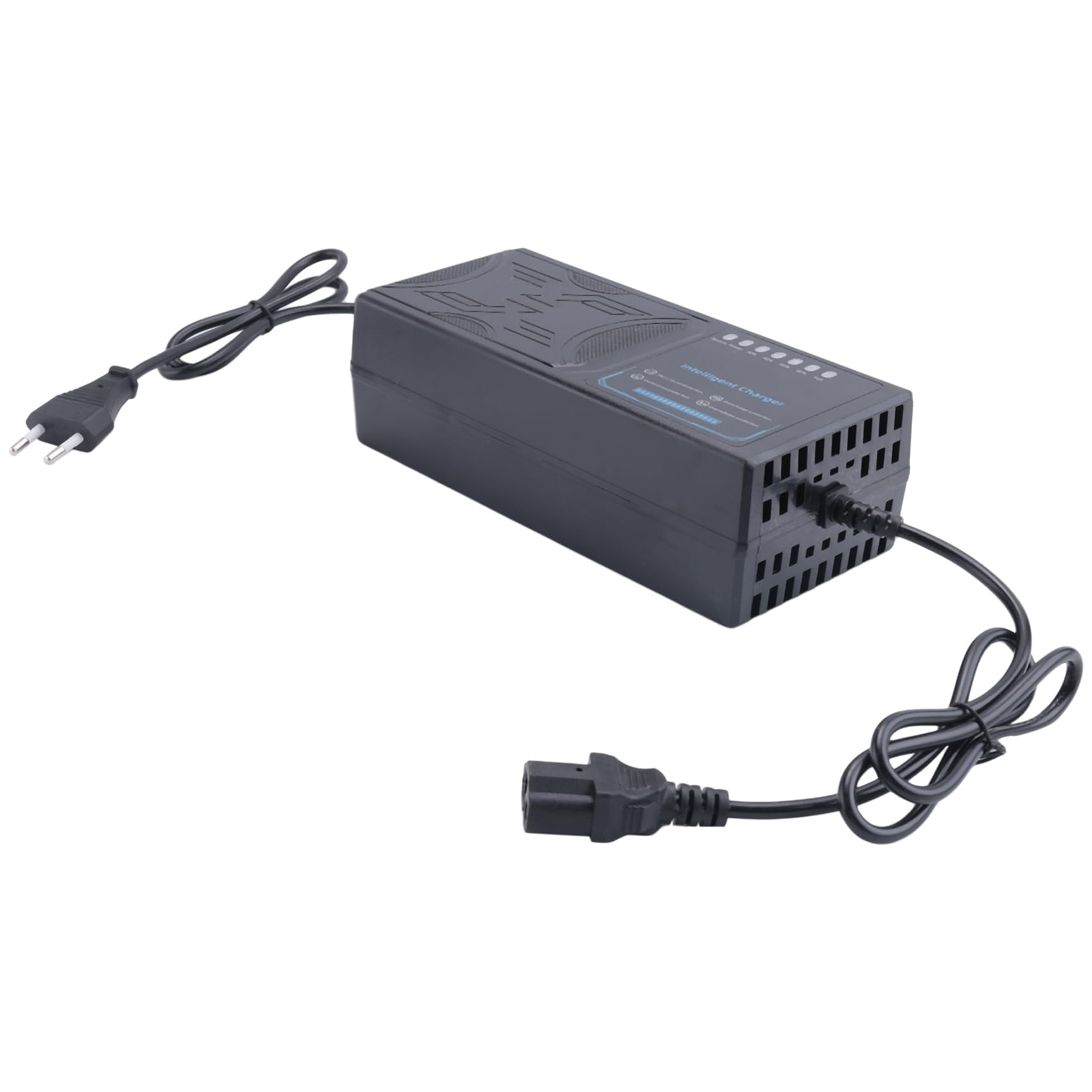 Cargador para vehículos eléctricos, 72 V, 20 Ah, 7 indicadores de luz, indicador de potencia, protección fugas de corriente, enchufe europeo completo