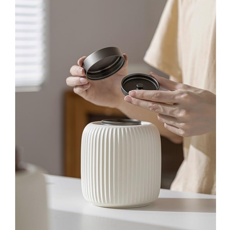 XYNSNDB Pojemnik na herbatę Puszki na herbatę Ceramiczne zamknięte puszki Duże puszki na herbatę Puszki do przechowywania Do użytku domowego Kawa i herbata Puszki na żywność Puszka na herbatę (A)