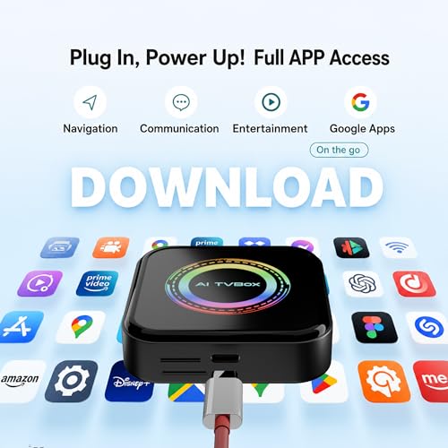 Image of Carlizem Wireless CarPlay & Android Auto Box, Stream YouTube Netflix JioHotstar on Car Display, Snapdragon 665 Octa-Core Convert Wired to Wireless, BUILT IN GPS, 4G LTE SIM Slot, 4GB RAM 64GB Storage