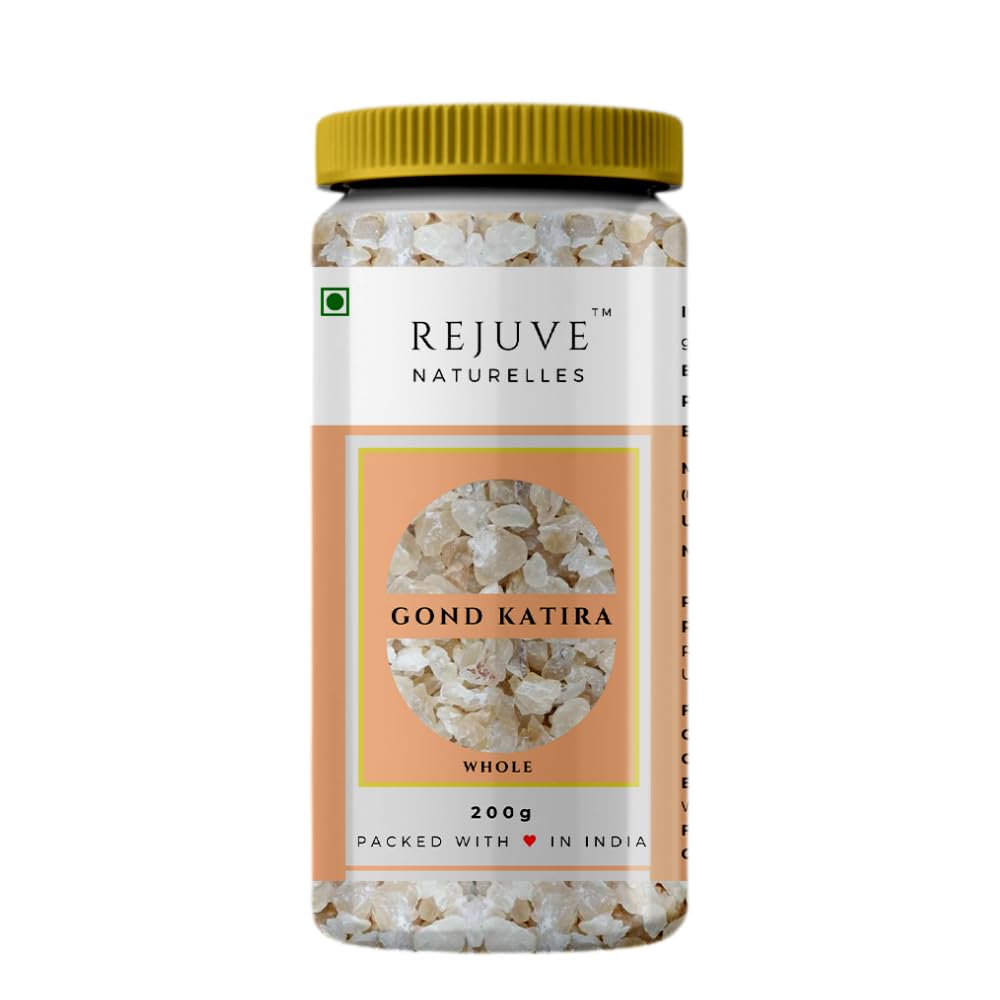 Rejuve Naturelles Premium Gond Katira - 200 Gram PET Jar (Tragacanth Gum) | 100% Pure and Natural Edible Gum | Body Cooling Properties | High Magnesium | Super food (B0D2J44LC4) Amazon Price History, Amazon Price Tracker