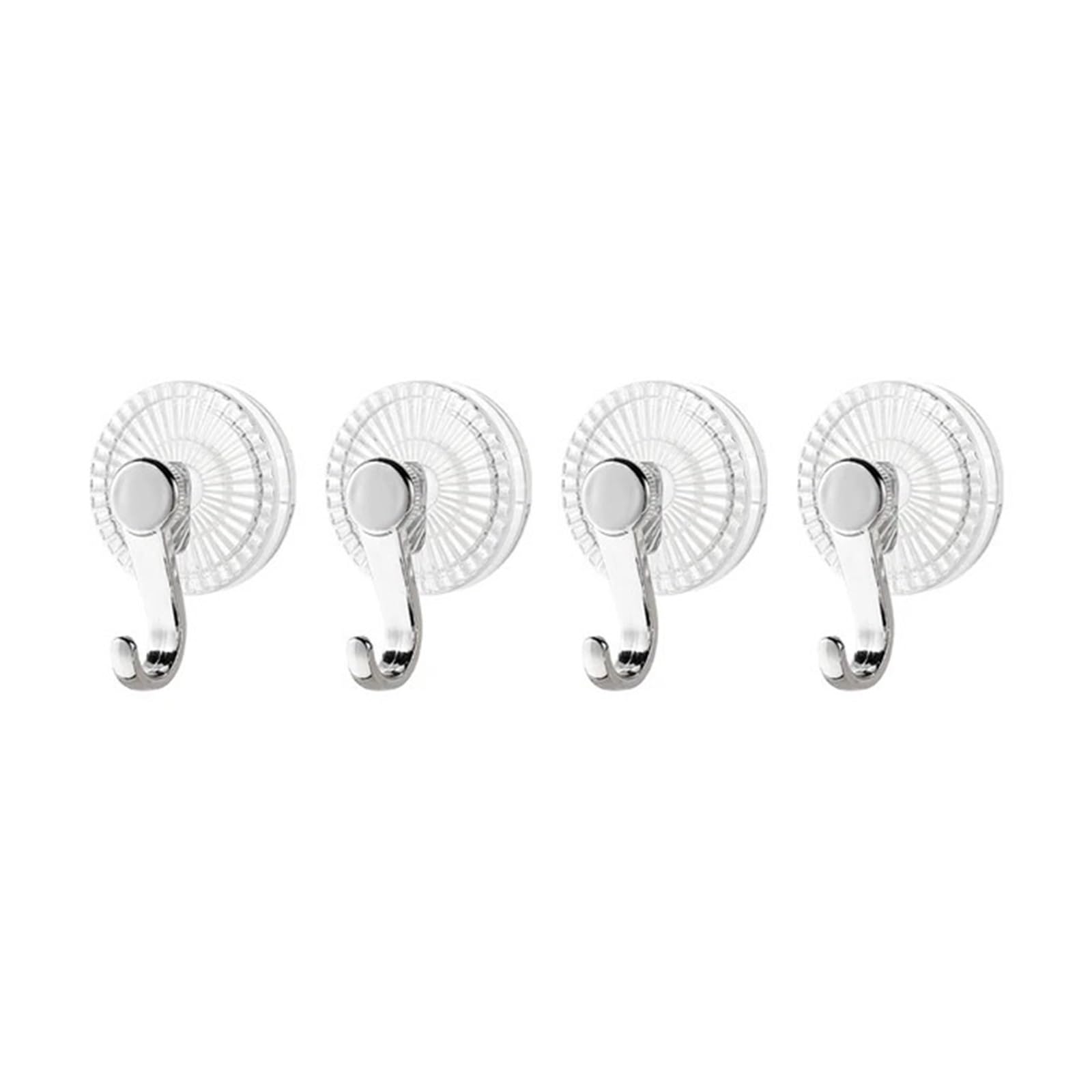 SEVEQIS Glass Suction Cup, Suction Cup Hook Set Adhesive Wall Hooks Daily Use Reusable 3KG Weight Capacity(Silver)