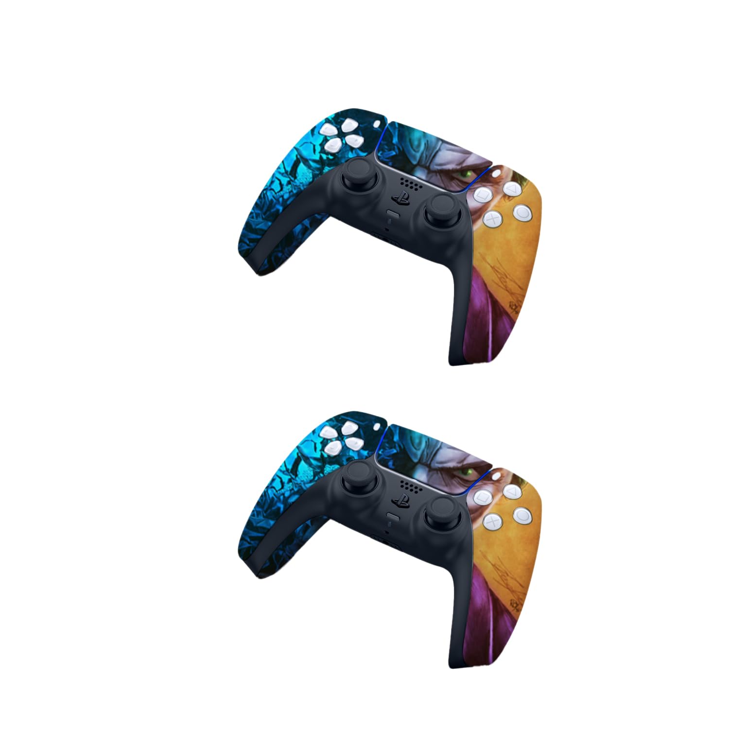 MaD Vision® Kit de Skins Extra-résistants pour PlayStation 5 (PS5) Digital | Ensemble de Stickers vinyles Mats pour Console et 2 manettes – pour Joker Batman Design - 4