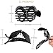 RC ROCHE ORNAMENT 6 Pcs Womens Hair Butterfly Cute Design Grip Side Slide Wide Teeth Strong Hold Durable Stylish Girls Fashion Accessory Premium Claw Clamp Jaw Clip, Large Black