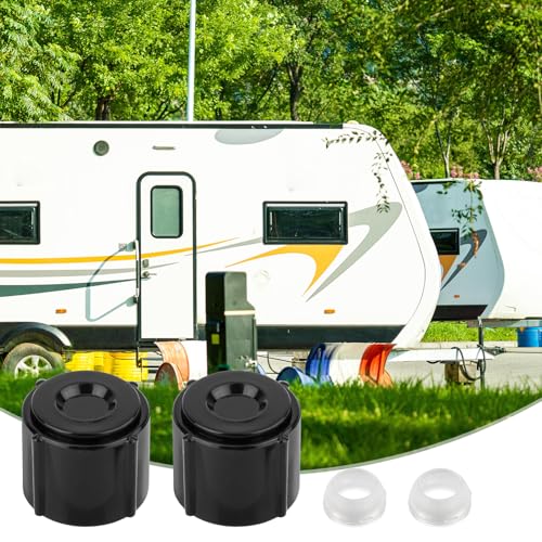 Image of BOXOB 2pcs Low Point Drain Seals and Caps, Plastic Silicone 1 /2 inch Hot and Cold Water Lines RV Water Heater Drain Plug Cap Practical Accessories for RV Campers Travel Trailers