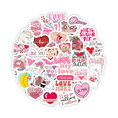 100 Pegatinas de Frases de Amor para Botellas de Agua y Portátiles - Favoritos y Decoraciones de Fiesta de Amor - Love Quote Stickers