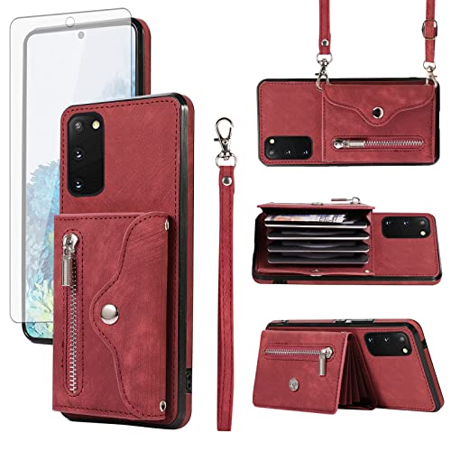 Étui portefeuille Samsung S20 5G rouge pour ne plus jamais perdre ses cartes