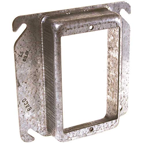 Hubbell 774 Raco Raised 1Drawn Single Device Square Mud Ring 4