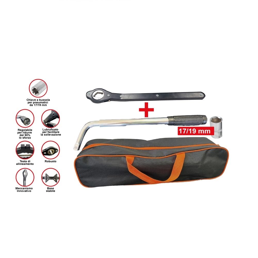 Gato de 2 toneladas con trinquete y llave de vaso extensible telescópica compatible con Volvo XC40 Kit de coche para emergencia de carretera elevación neumáticos coche