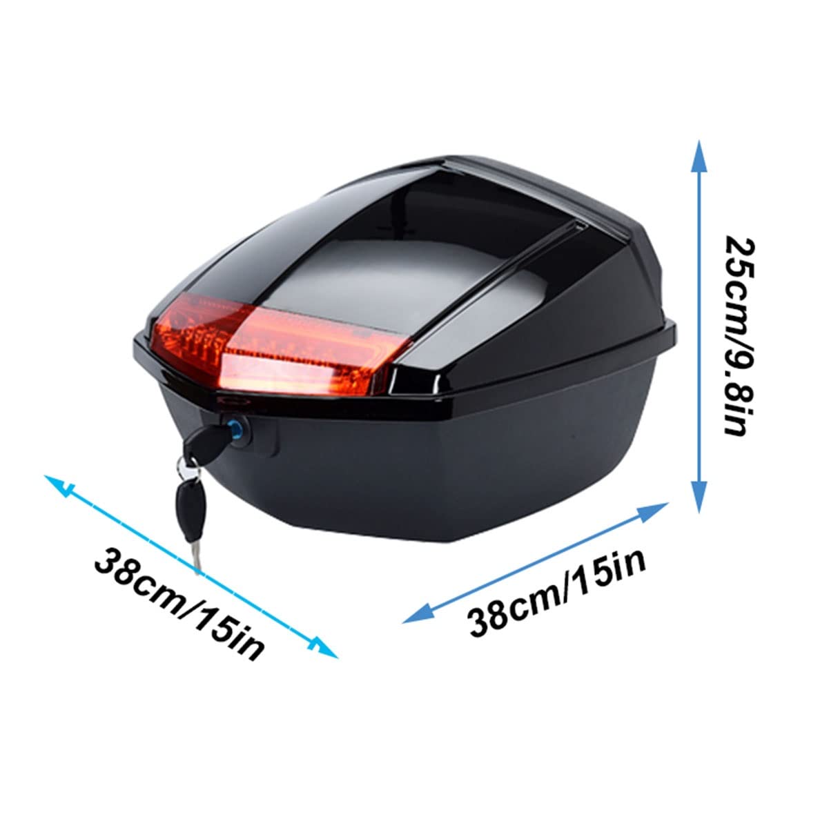 Top Case Moto，Top Case Scooter， Coffre de Rangement Universel pour Bagages, Coffre supérieur 36 L avec matériel de Montage pour Scooter/cyclomoteur (Couleur : b