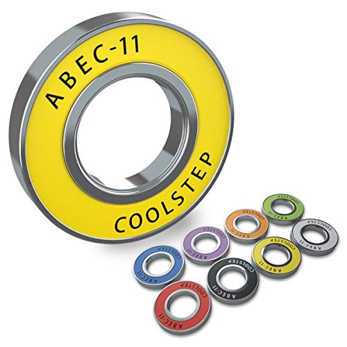 8pcs Skateboard Bearings High Speed Bearings for Skateboard Roller Skate Bearings Longboard Ball Bearings Abec-11 608RS Skateboard Parts Skateboard Bearing