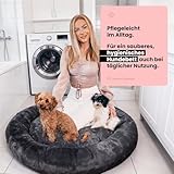 Wahre Tierliebe Orthopädisches Hundebett Deluxe für Kleine bis Große Hunde - Made in Germany - Waschbar & Formstabil - Flauschiges Hundekörbchen mit Hohem Rand für Sicherheit & Geborgenheit